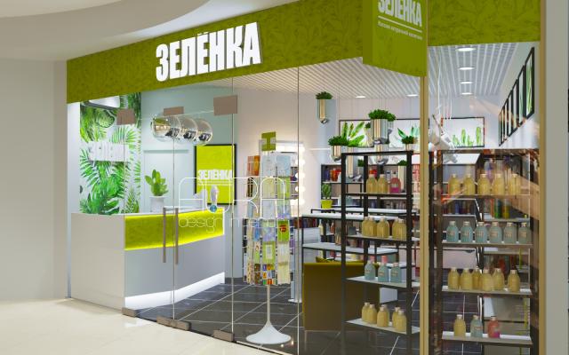 Дизайн магазина косметики "ЗЕЛЕНКА" г. Тула