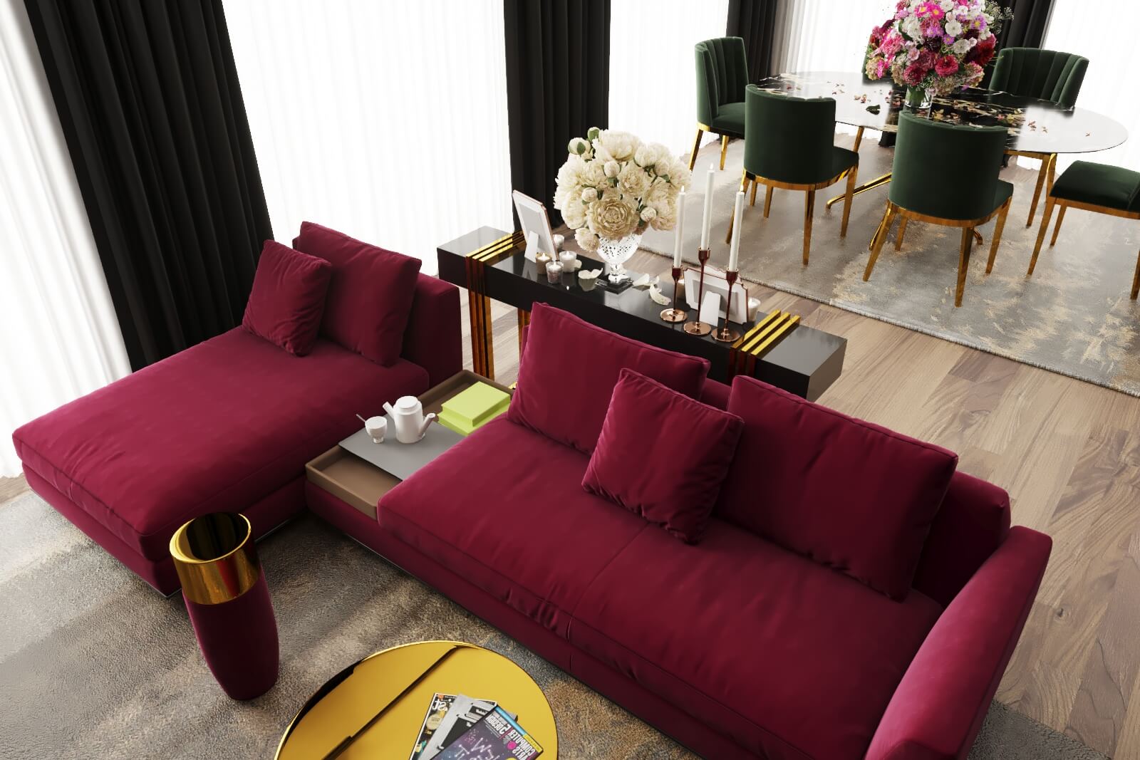 Дизайн кухни-гостиной в загородном доме, г. Калуга 