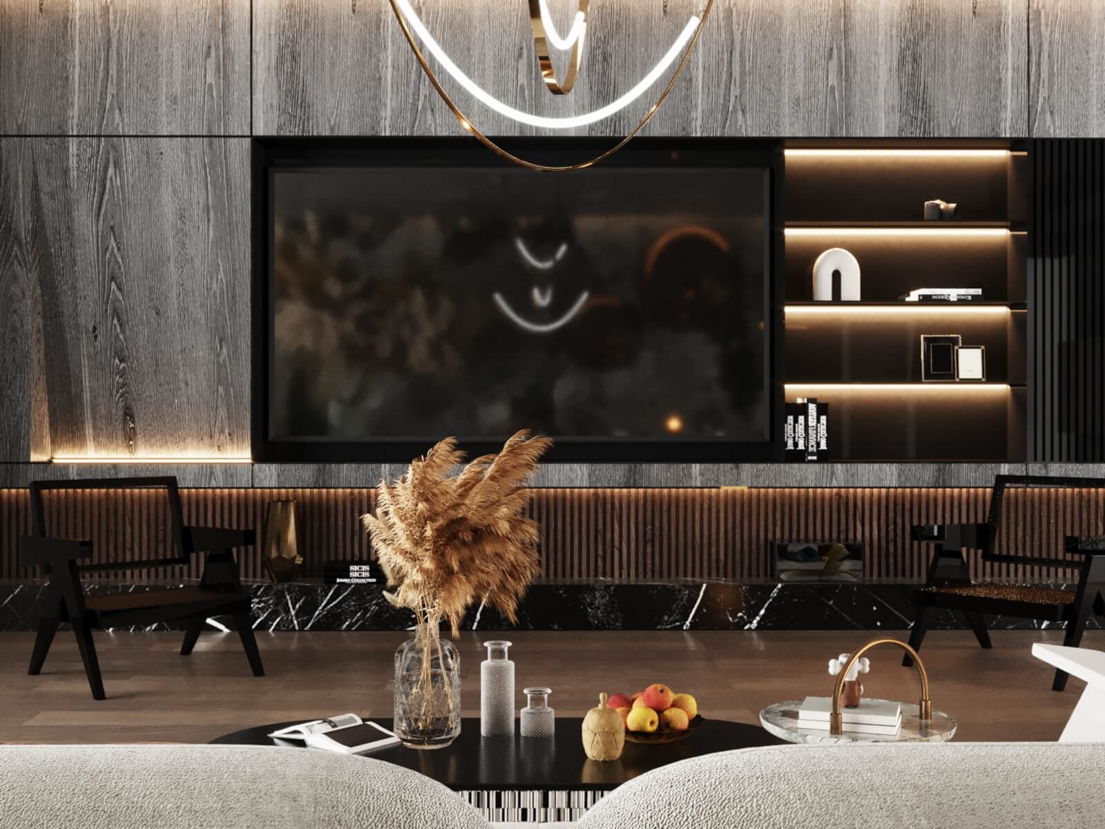 Дизайн гостиной в загородном доме