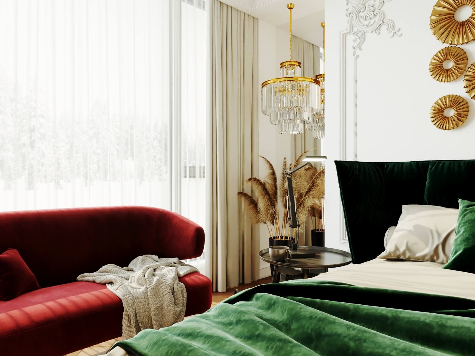 Дизайн спальни в частном доме. г. Тула 