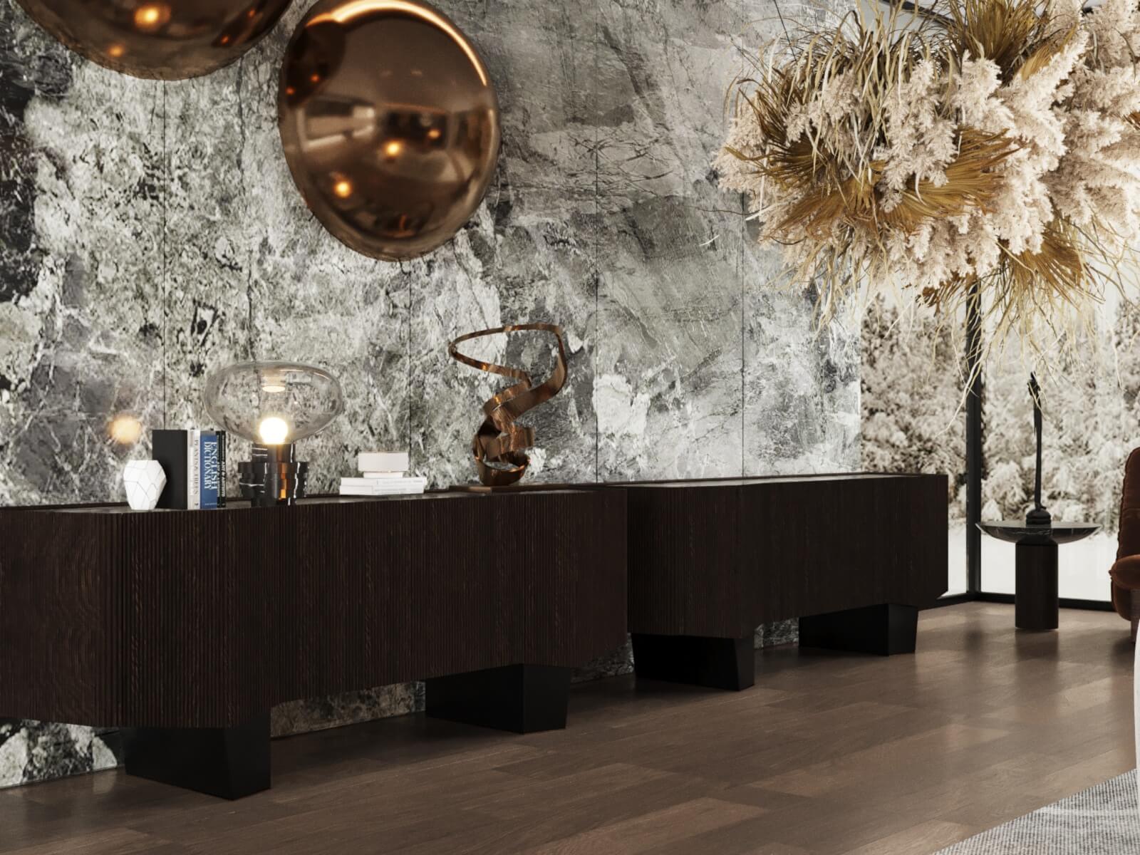 Дизайн гостиной в загородном доме