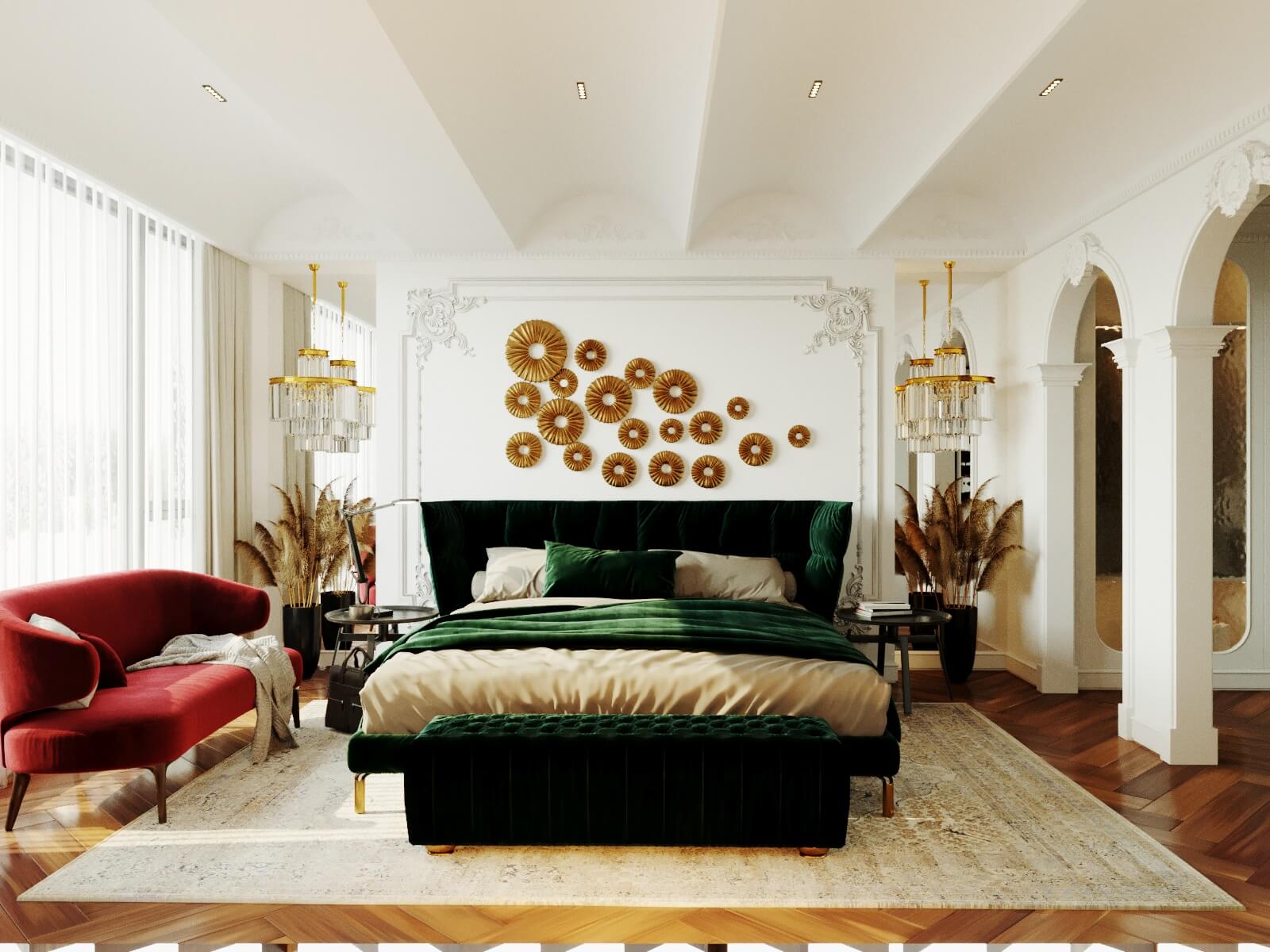 Дизайн спальни в частном доме. г. Тула 