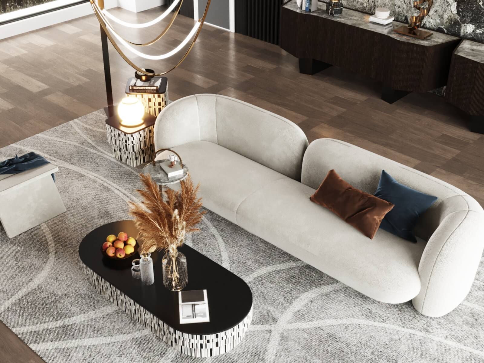 Дизайн гостиной в загородном доме