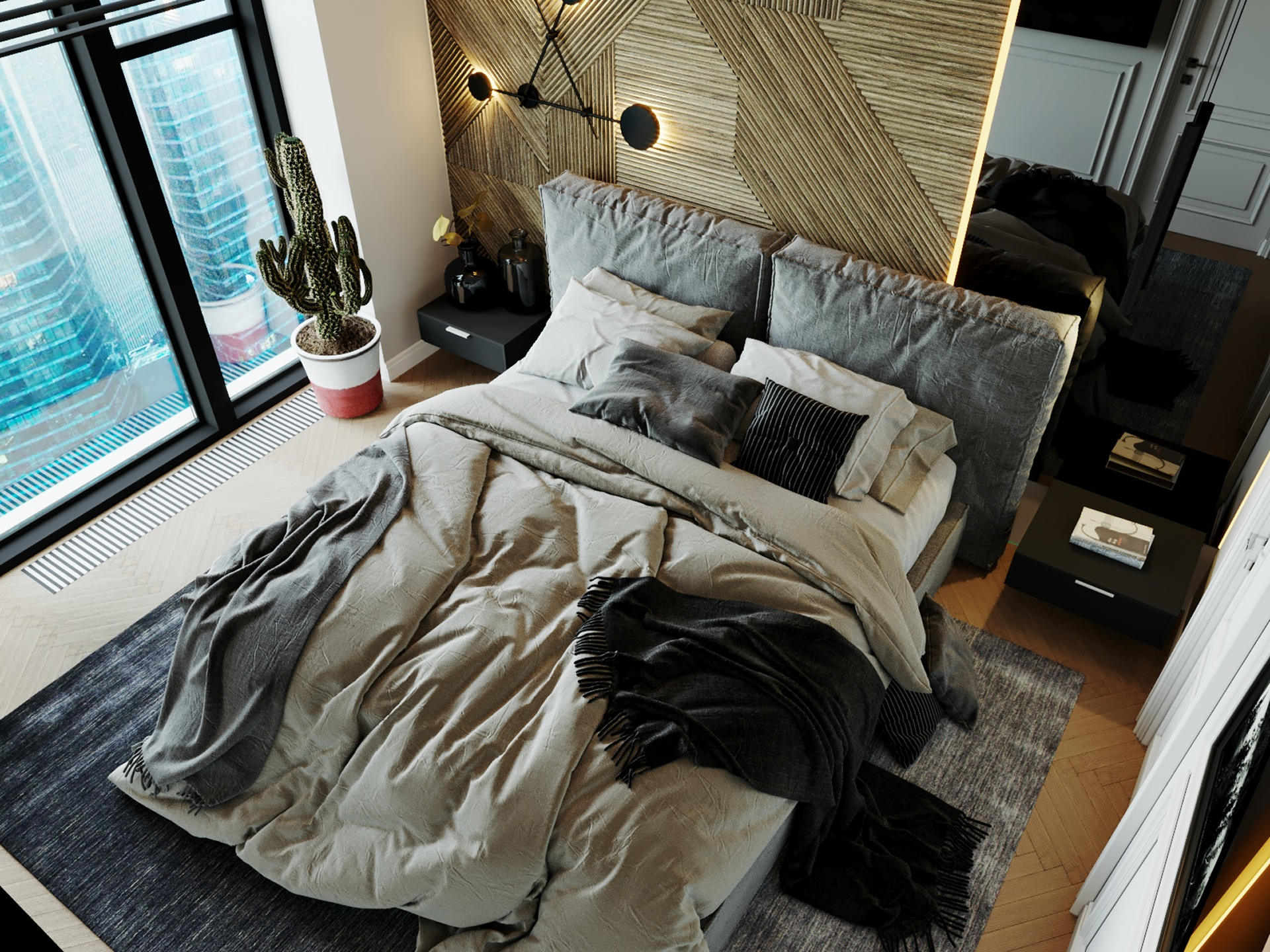 Дизайн спальни в ЖК «Современник» г.Тула