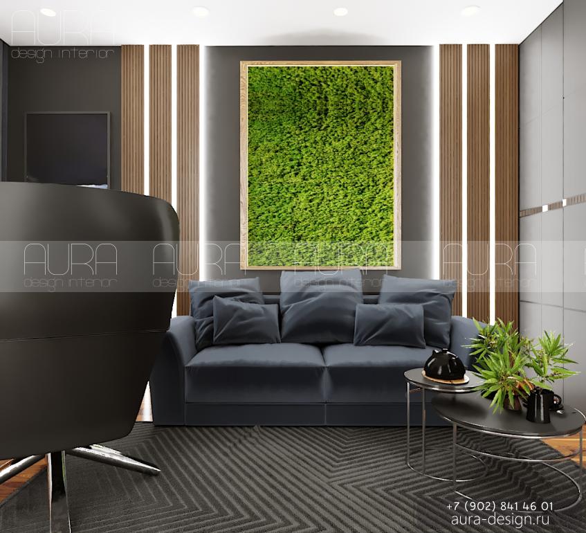 Дизайн-проект кабинета в ЖК «Дома цвета кофе»