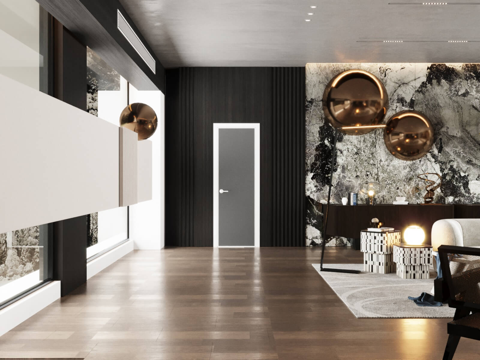 Дизайн гостиной в загородном доме