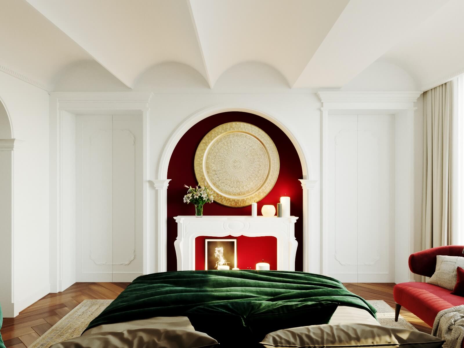 Дизайн спальни в частном доме. г. Тула 